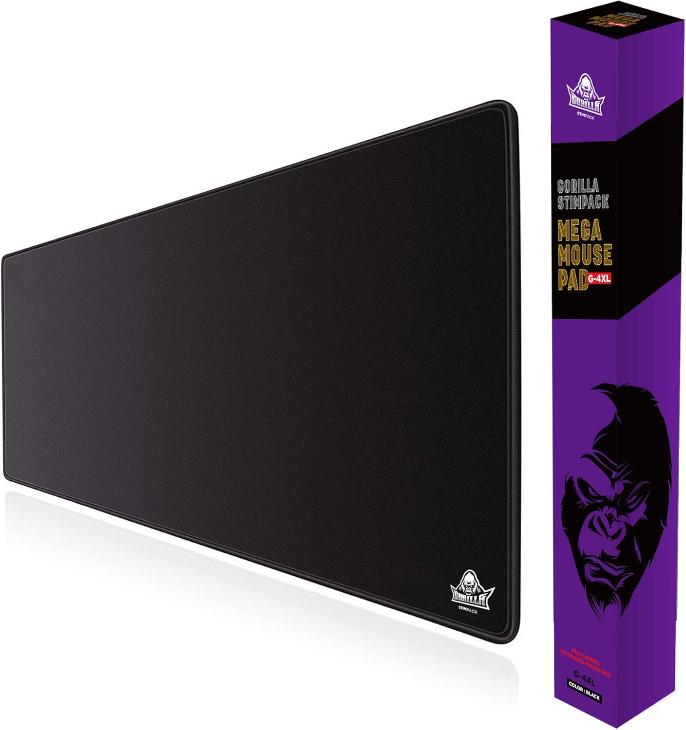 Gorilla Stimpack 4XL Huge Mouse Pads Oversized Giant Mouse Pad (60''x30''x0.12'') - XXXXL Extended Mousepad Full Desk Mat Suitable for Gamers - Black