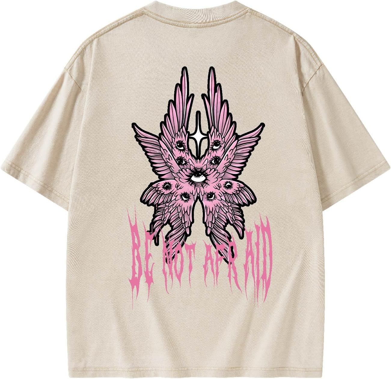 Graphic Tees Summer Women Men Cotton Novelty Oversized Crew Archangel Christian Washed - Image 7