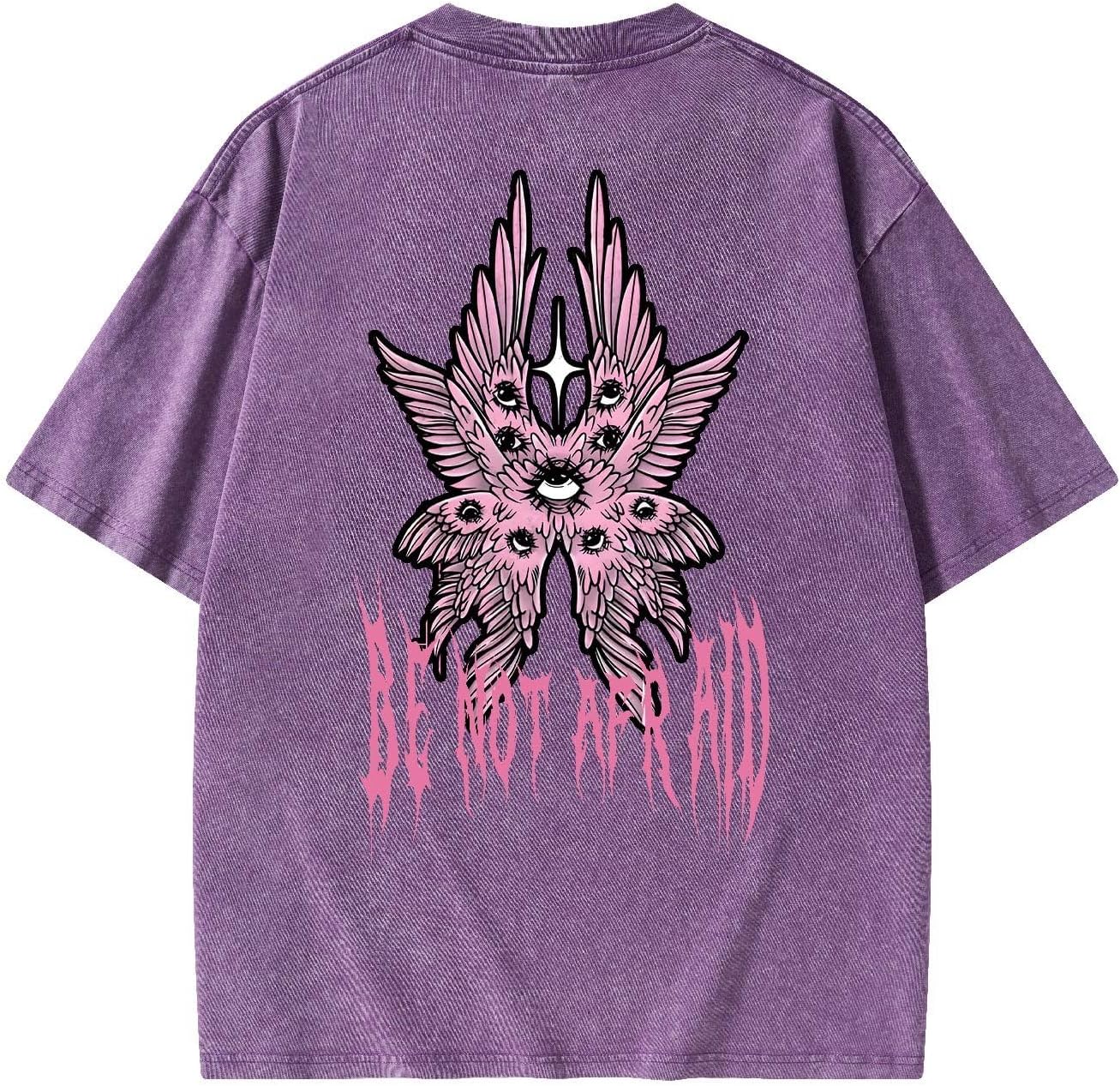 Graphic Tees Summer Women Men Cotton Novelty Oversized Crew Archangel Christian Washed - Image 9