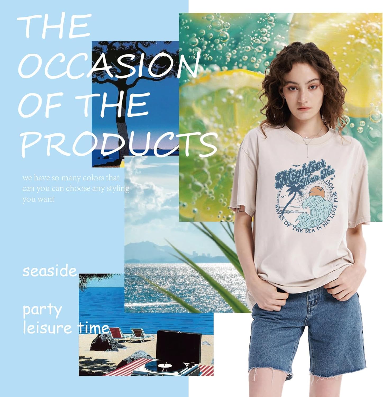 Graphic Tees Summer Women Men Cotton Novelty Oversized Crew Archangel Christian Washed - Image 6