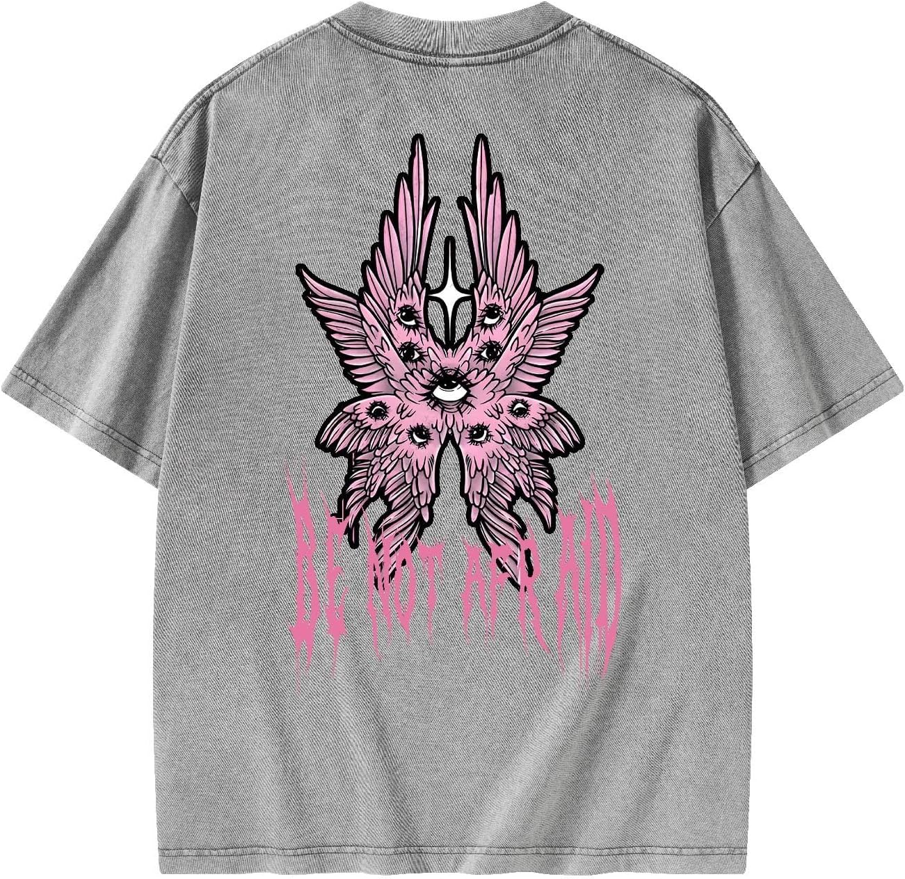 Graphic Tees Summer Women Men Cotton Novelty Oversized Crew Archangel Christian Washed - Image 10