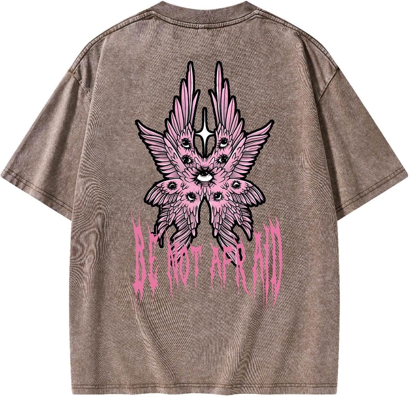 Graphic Tees Summer Women Men Cotton Novelty Oversized Crew Archangel Christian Washed - Image 12