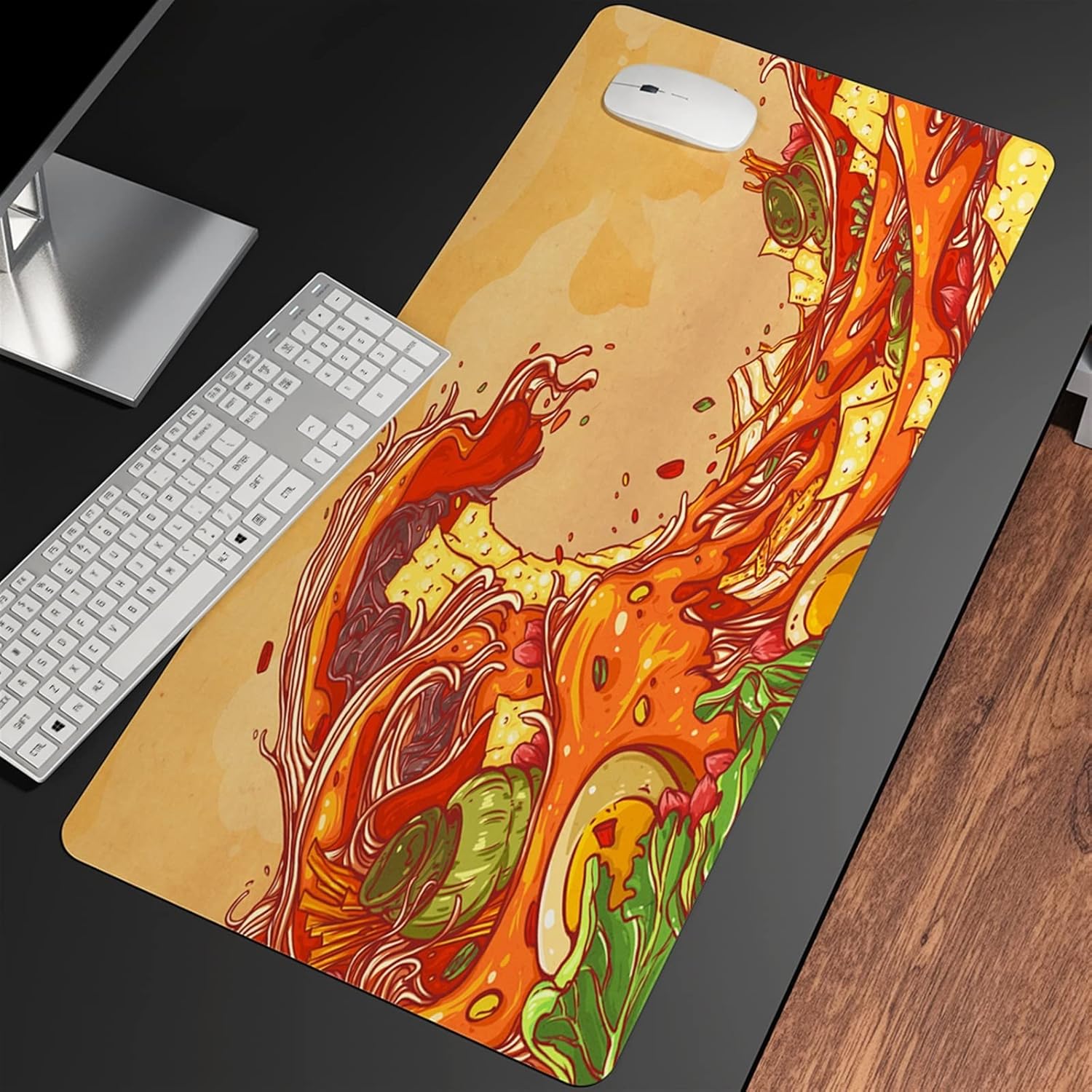 Great Wave Off Art Large Size Mouse Pad Natural Rubber PC Computer Gaming Mousepad Desk Mat Locking Edge for CS GO LOL (Color : SNC-005, Size : 1200x600x3mm)