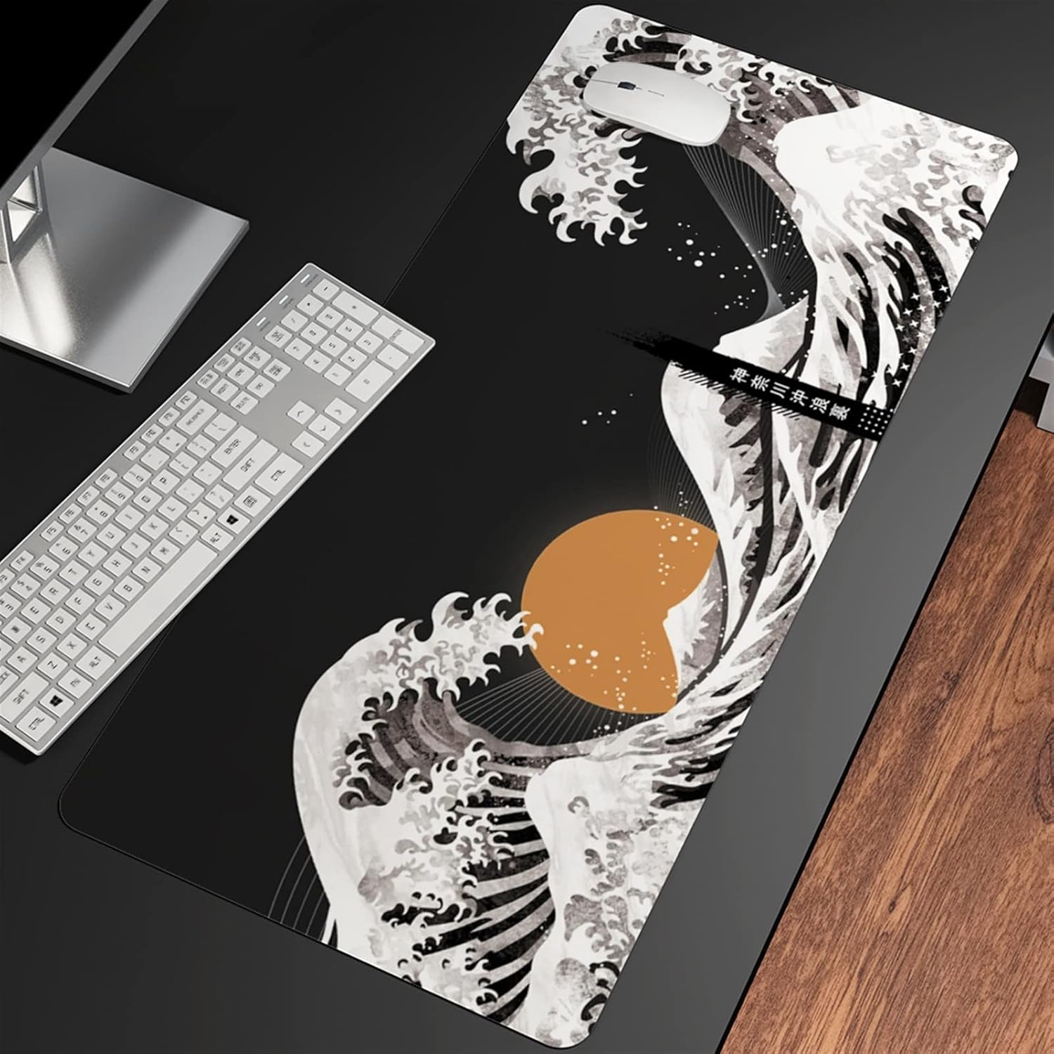Great Wave Off Art Large Size Mouse Pad Natural Rubber PC Computer Gaming Mousepad Desk Mat Locking Edge for CS GO LOL (Color : SNC-010, Size : 1200x600x3mm) - Image 3