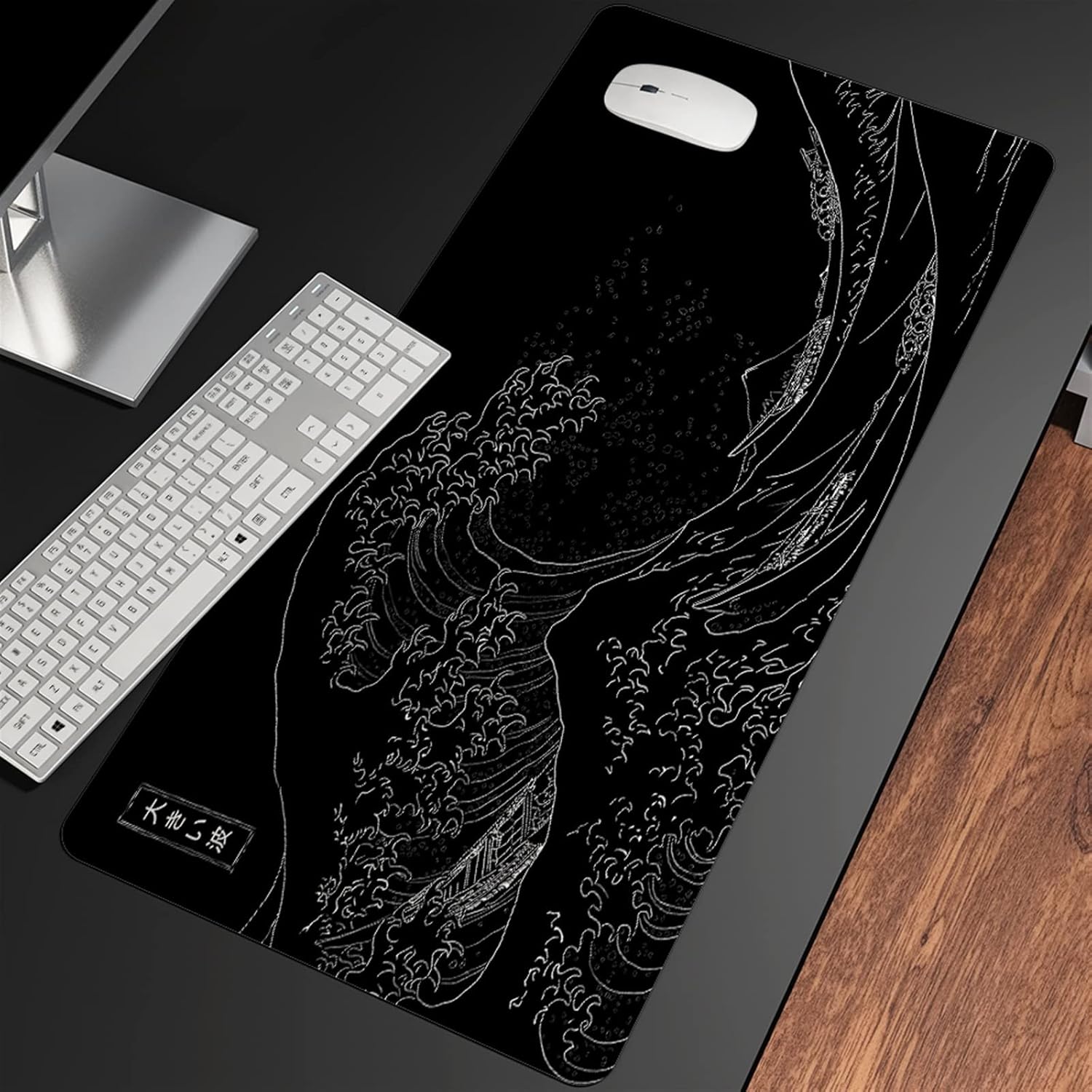 Great Wave Off Art Large Size Mouse Pad Natural Rubber PC Computer Gaming Mousepad Desk Mat Locking Edge for CS GO LOL (Color : SNC-020, Size : 1200x600x3mm) - Image 2