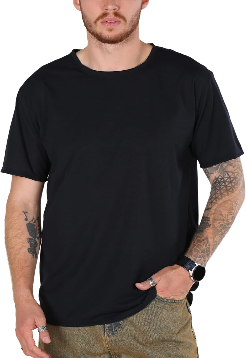 GZXISI Men's T Shirt Short Sleeve Crew Neck T-Shirt Casual Summer Classic Tops Basic Tee Shirts - Image 6