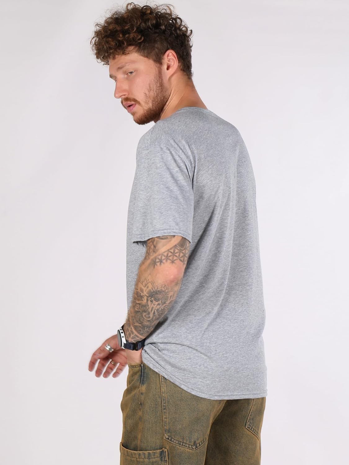 GZXISI Men's T Shirt Short Sleeve Crew Neck T-Shirt Casual Summer Classic Tops Basic Tee Shirts - Image 5