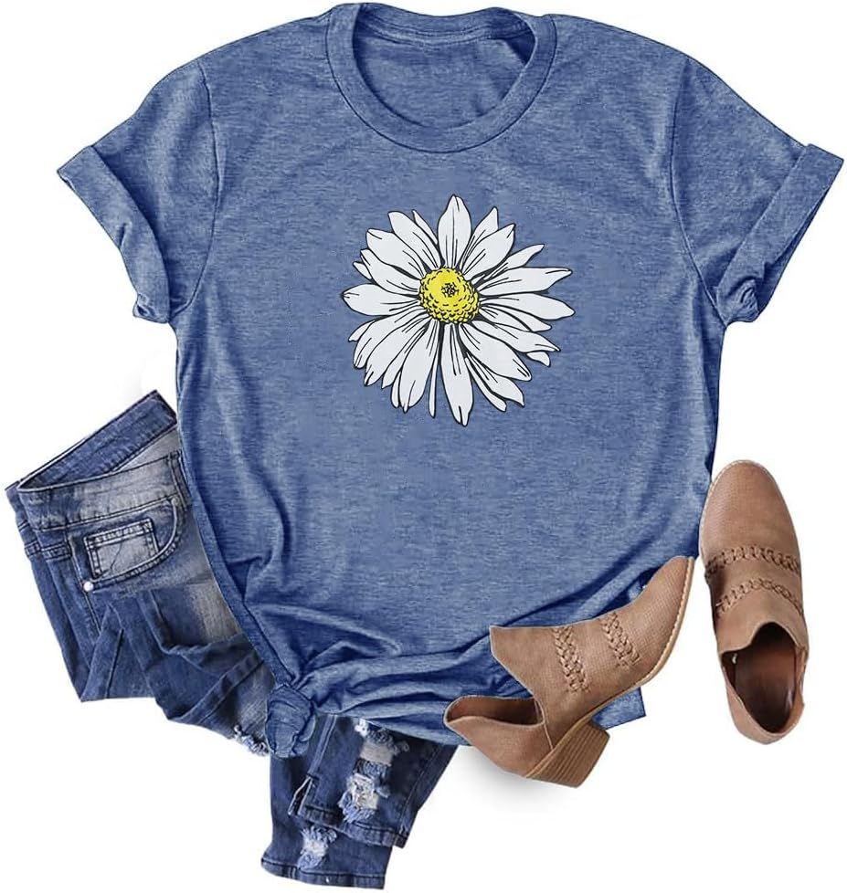 HDLTE Women Graphic T Shirts Short Sleeve Casual Print Tee Tops - Image 8