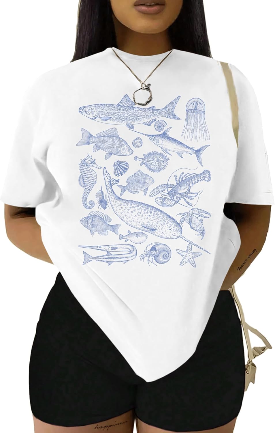 Hilinker Women's Oversized T Shirt Graphic Tees Short Sleeve Shirts Summer Casual Loose Tops - Image 13