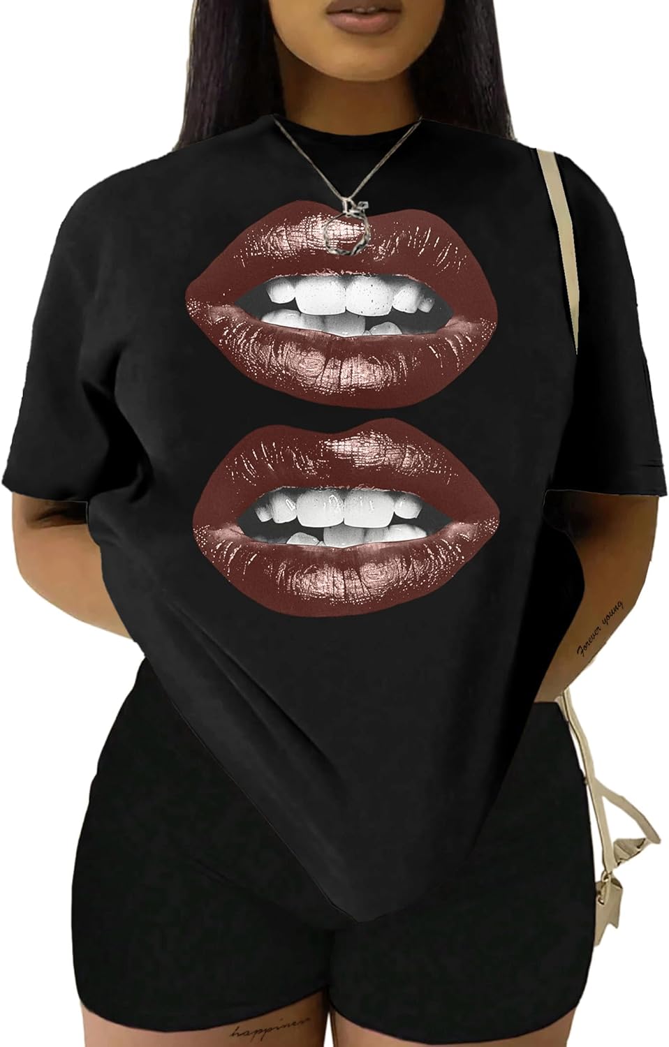 Hilinker Women's Oversized T Shirt Graphic Tees Short Sleeve Shirts Summer Casual Loose Tops - Image 18