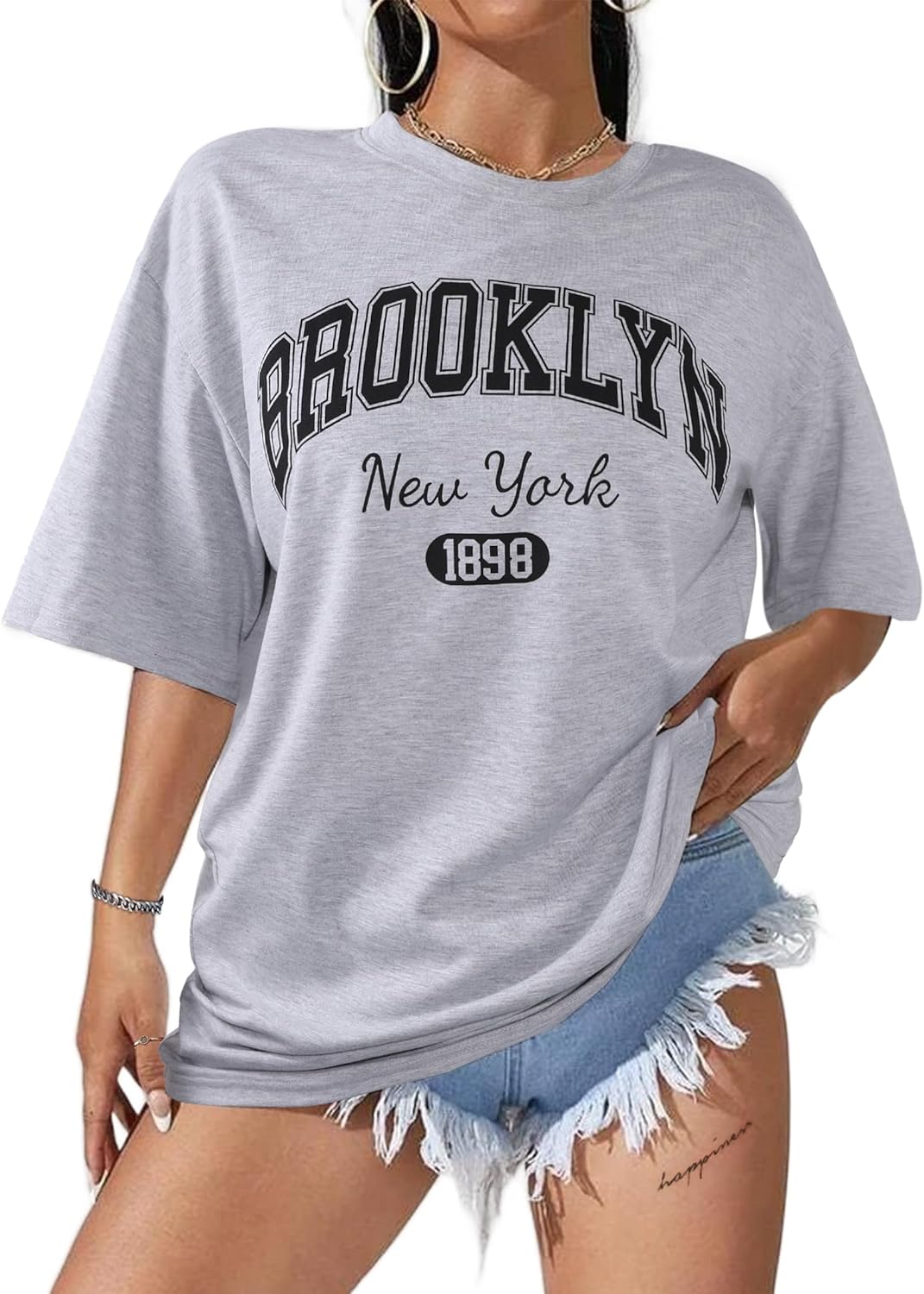 Hilinker Women's Oversized T Shirt Graphic Tees Short Sleeve Shirts Summer Casual Loose Tops - Image 6