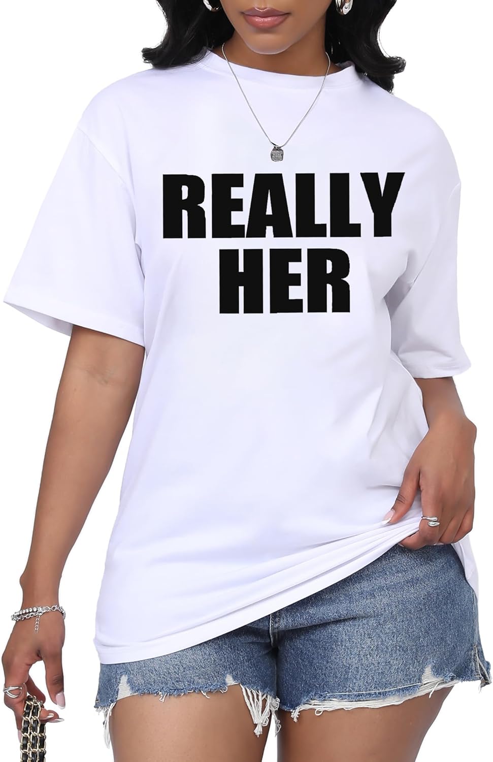 Hilinker Women's Oversized T Shirt Graphic Tees Short Sleeve Shirts Summer Casual Loose Tops - Image 8