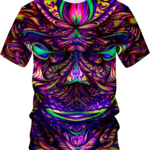 Hisayhe Trippy Psychedelic T-Shirt Men's 3D Cool Graphic Short Sleeve Tees Top