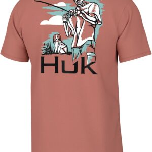 HUK Men's Fishing Graphic Tee, Performance Short Sleeve, Quick-Dry