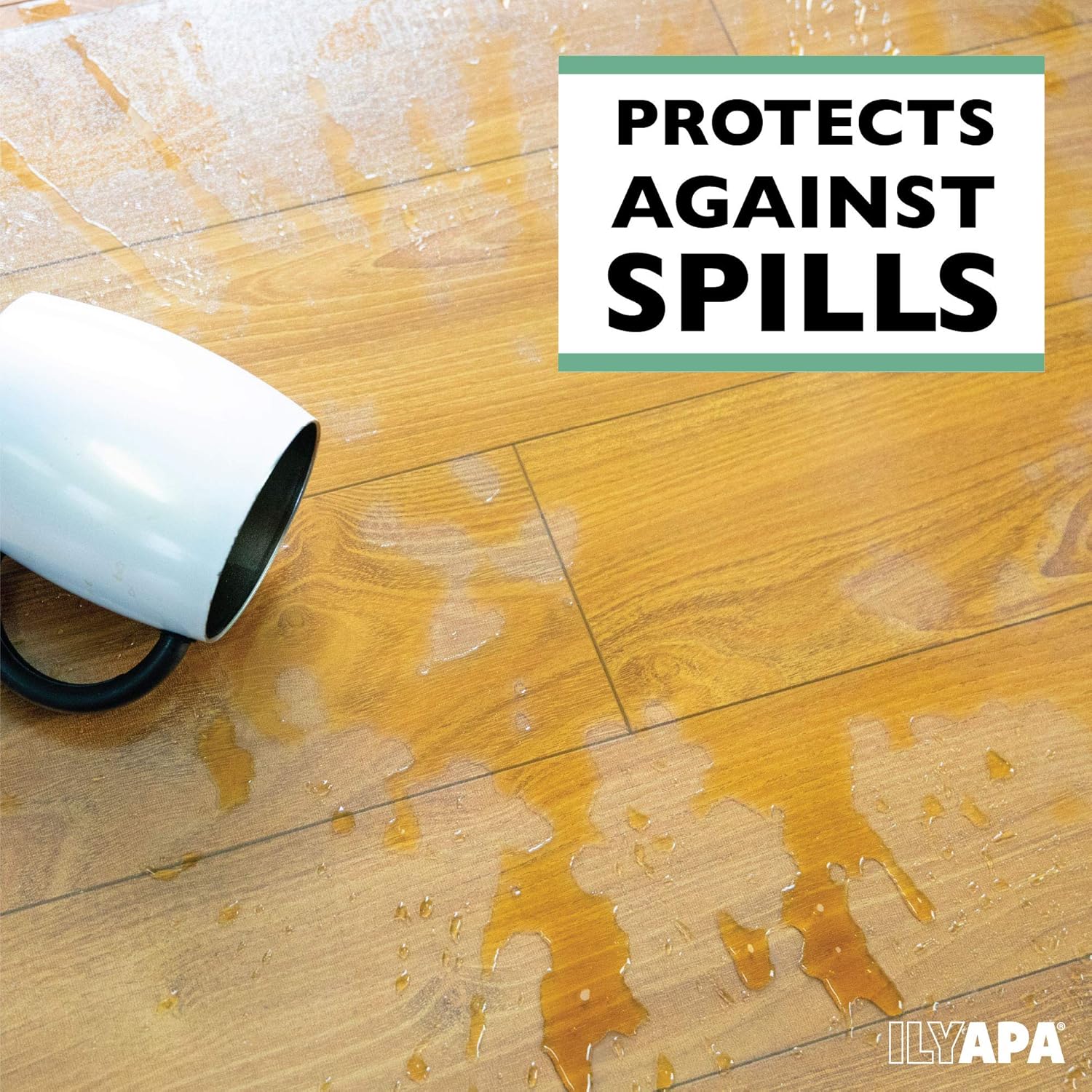 Ilyapa Office Desk Pad, Clear Textured Mat - 47x23 Inch Plastic Clear Desk Protector for Home or Office, Computer Mat Full Mouse Pad (47 x 23 Inch) - Image 7