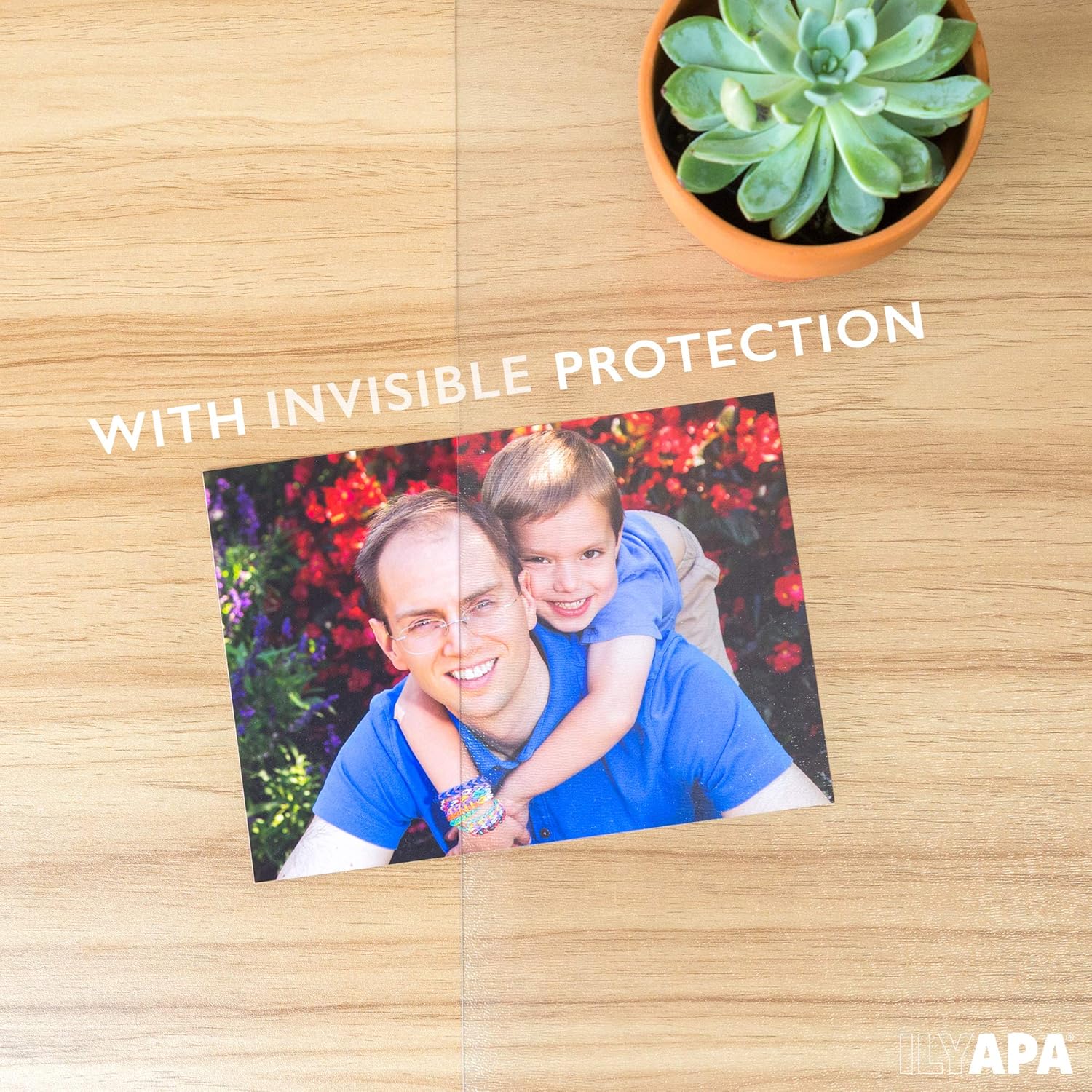 Ilyapa Office Desk Pad, Clear Textured Mat - 47x23 Inch Plastic Clear Desk Protector for Home or Office, Computer Mat Full Mouse Pad (47 x 23 Inch) - Image 2