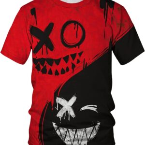 Keasmto 3D Print Cool T Shirts Graphic Design Casual Summer Short Sleeve Fashion Tees Shirt for Men Women