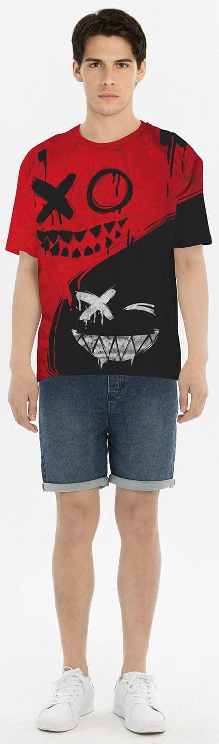 Keasmto 3D Print Cool T Shirts Graphic Design Casual Summer Short Sleeve Fashion Tees Shirt for Men Women - Image 4