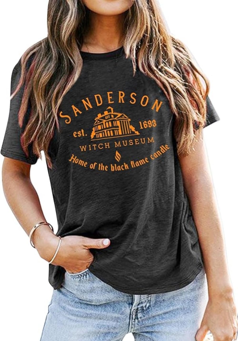 kfulemai Womens I'm Fine Bloody Halloween Shirt Sanderson Sisters Short Sleeve Problem Solved Blood Horror Graphic Tee - Image 11