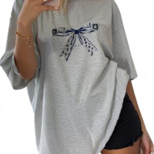 KLZELZS Womens Vintage Graphic Tee Shirt Summer Short Sleeve Loose Casual Basic Tee Tops Fit Shirts Oversized Baggy Shirts