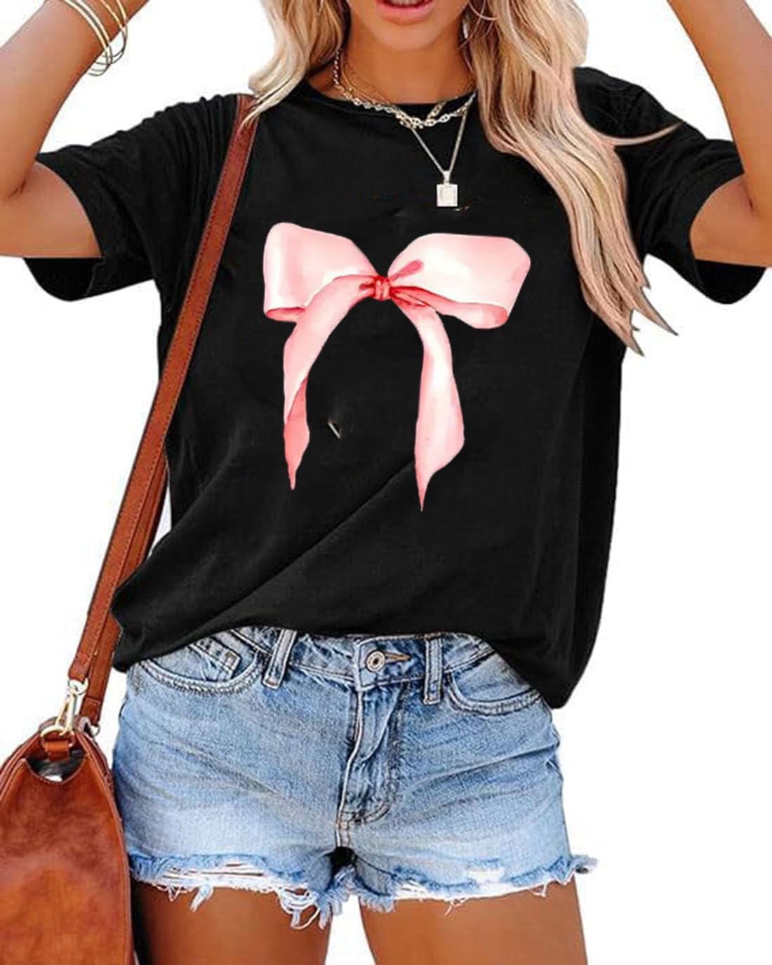 KLZELZS Womens Vintage Graphic Tee Shirt Summer Short Sleeve Loose Casual Basic Tee Tops Fit Shirts Oversized Baggy Shirts - Image 7