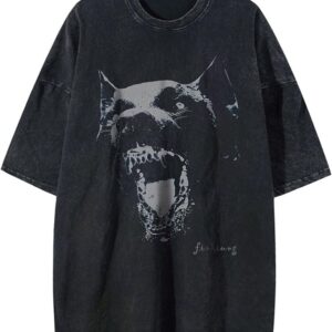 Laixton Men's Graphic Tees Shirt Unisex Short Sleeve Cotton Vintage Oversized Shirts Loose Streetwear Casual Tee Top