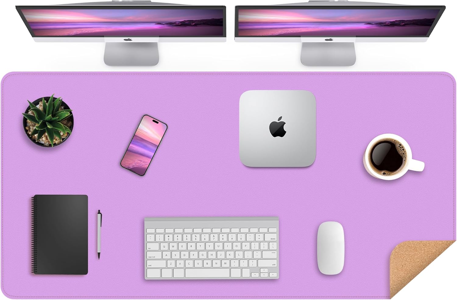 Large Desk Mat 47.2" x 17" Leather Desk Pad Protector with Natural Cork & PU Leather, Non-Slip Office Desk Mat, Large Mouse Pad, Waterproof Desk Blotter pad for Office&Home(Black) - Image 52