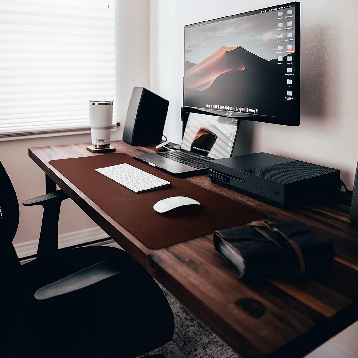 Lea Haris Leather Mat Desk Pad & Blotter Protector, Flat, Non Slip, 36 X 20 Inches, Dark Brown, Ideal for Office and Home (36 X 20 Inch, Brown) - Image 6