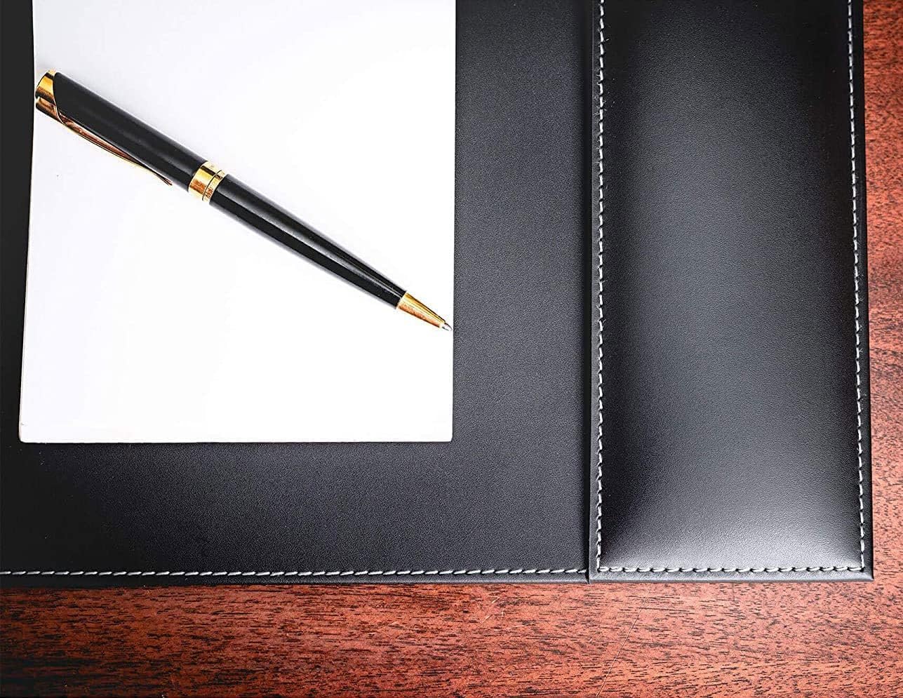 Leather Desk Mat with Side Rails \u2013 A4 Paper Holder, Table Protector, and Writing Blotter for Home & Office, 34" x 20" - Image 7