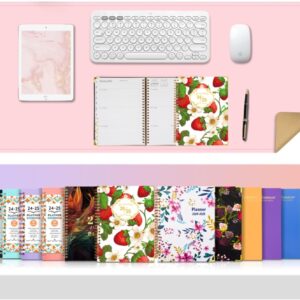 Leather Desk Pad Mat, Non-Slip Desk Protector with Wrist Rest Weekly Monthly Planner