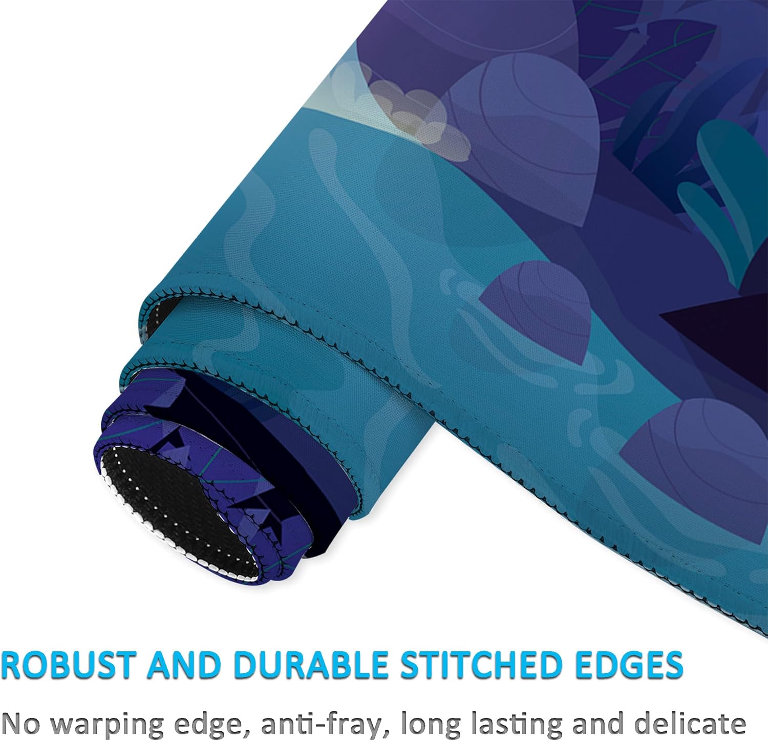 LL-COEUR Green Plant Extended Mouse Mat 55.1x27.5x0.12inch Laptop Keyboard Pad with Non-Slip Rubber Base Long Desk Topper Mat for Gaming Office Home XXL - Image 7