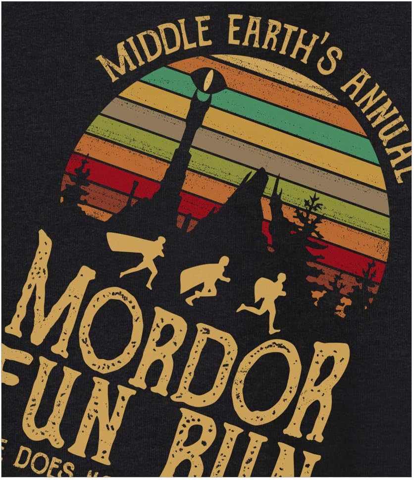 Lontse Middle Earth's Annual Mordor Fun Run one Does not Simply Walk T-Shirt for Men - Image 4