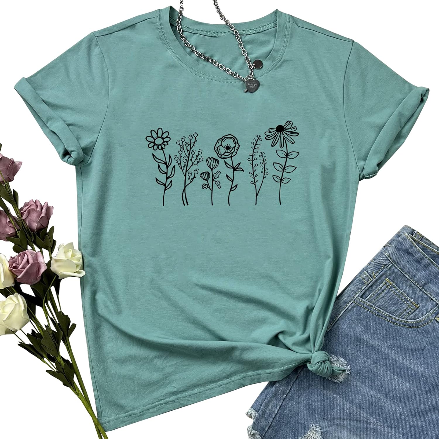 LOOKFACE Women Graphic Shirts Cute Tees - Image 4