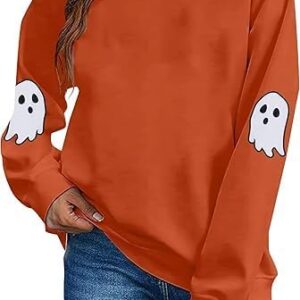 LYEIAO It's Just A Bunch of Hocus Pocus Halloween Sweatshirt Women Funny Spooky Season Graphic Long Sleeve Tee Tops