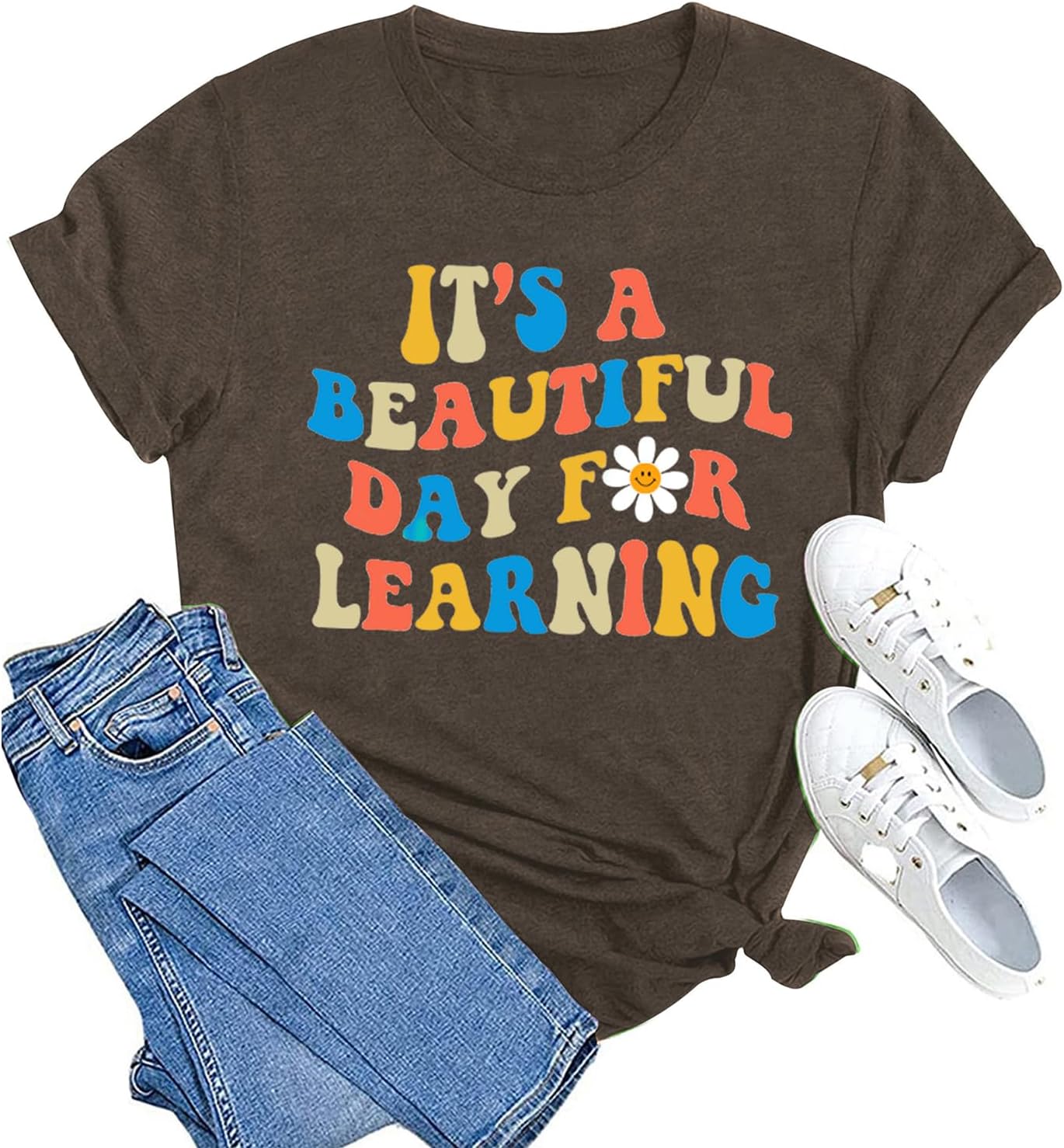 MAIHUN Women Teacher Life Shirt Teacher Gift Short Sleeve Shirts It s a Beautiful Day for Learning - Image 8