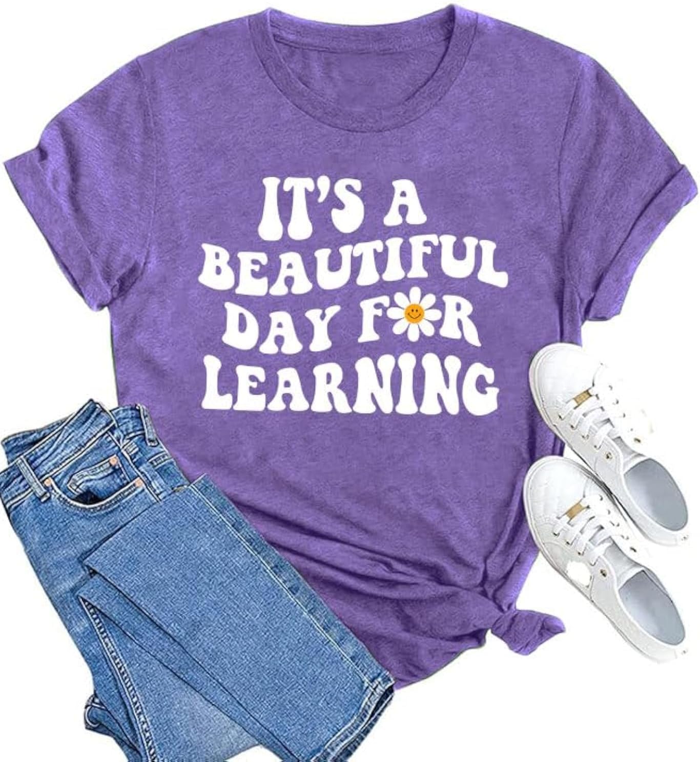 MAIHUN Women Teacher Life Shirt Teacher Gift Short Sleeve Shirts It s a Beautiful Day for Learning - Image 10