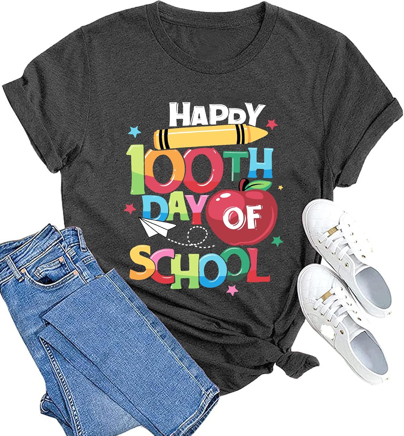MAIHUN Women Teacher Life Shirt Teacher Gift Short Sleeve Shirts It s a Beautiful Day for Learning - Image 34