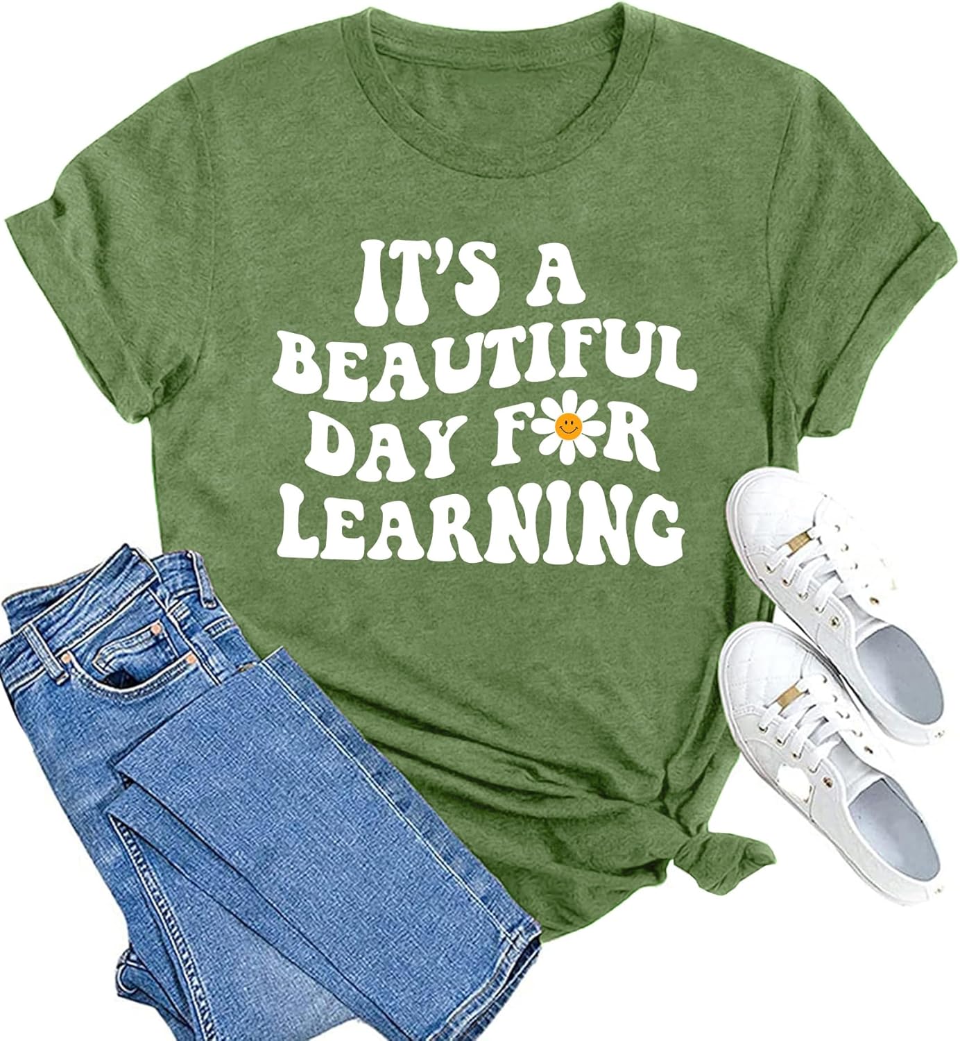 MAIHUN Women Teacher Life Shirt Teacher Gift Short Sleeve Shirts It s a Beautiful Day for Learning - Image 18