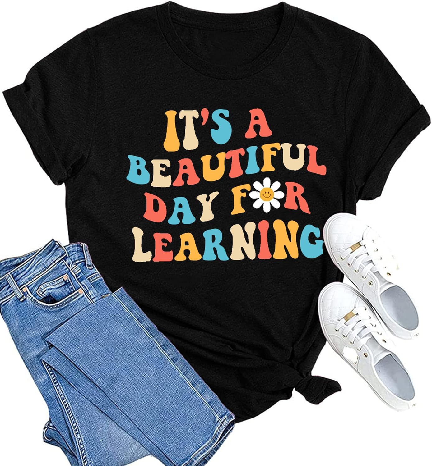 MAIHUN Women Teacher Life Shirt Teacher Gift Short Sleeve Shirts It s a Beautiful Day for Learning - Image 11