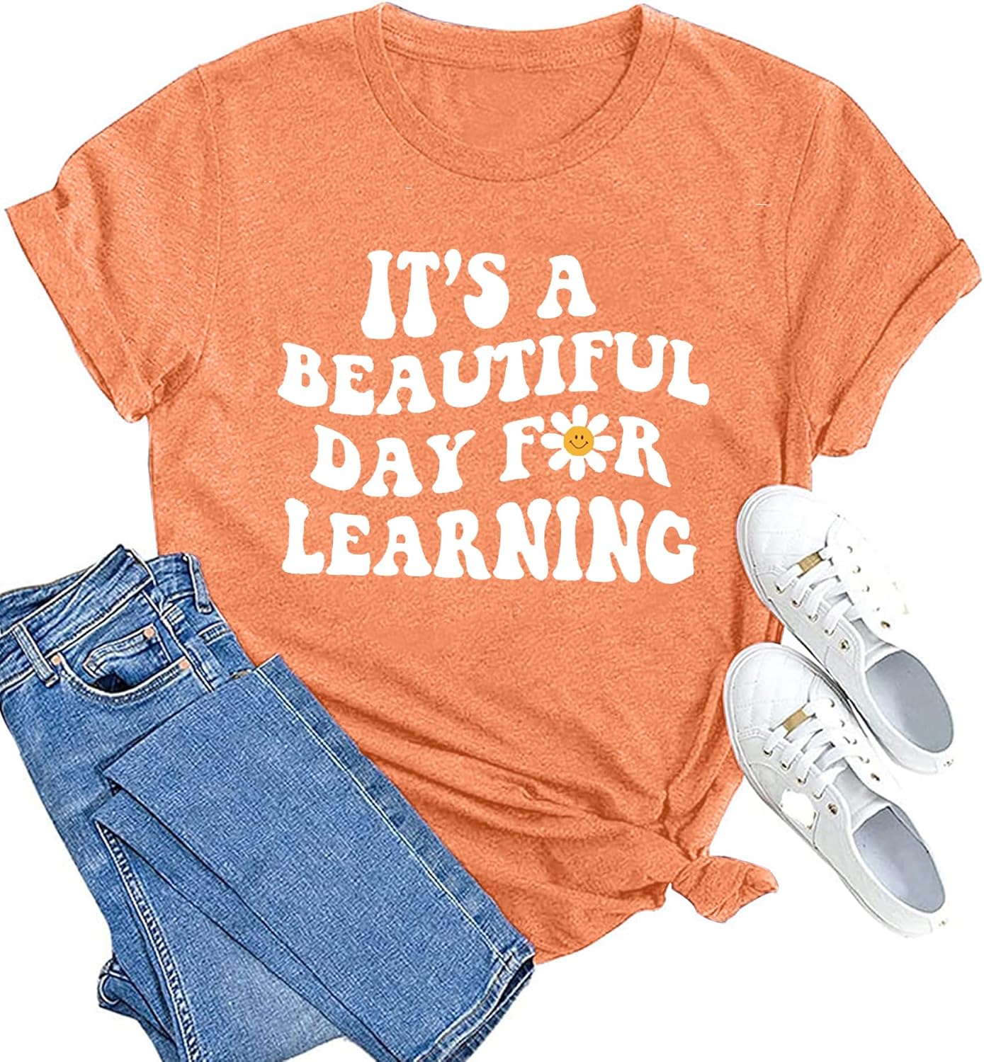 MAIHUN Women Teacher Life Shirt Teacher Gift Short Sleeve Shirts It s a Beautiful Day for Learning - Image 22