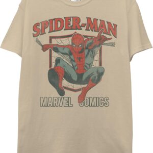 Marvel Men's Comics Spider-Man Swinging Short Sleeve