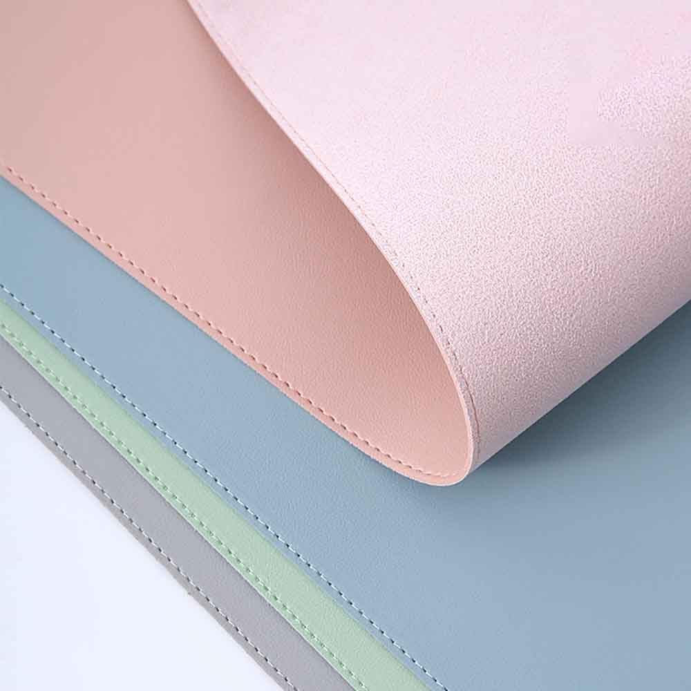 Mouse Pad Desk Mat Nonslip Rubber Base Waterproof Desk Blotter PU Leather Computer Mouse Pad (Pink Pro,40x60 cm) - Image 3