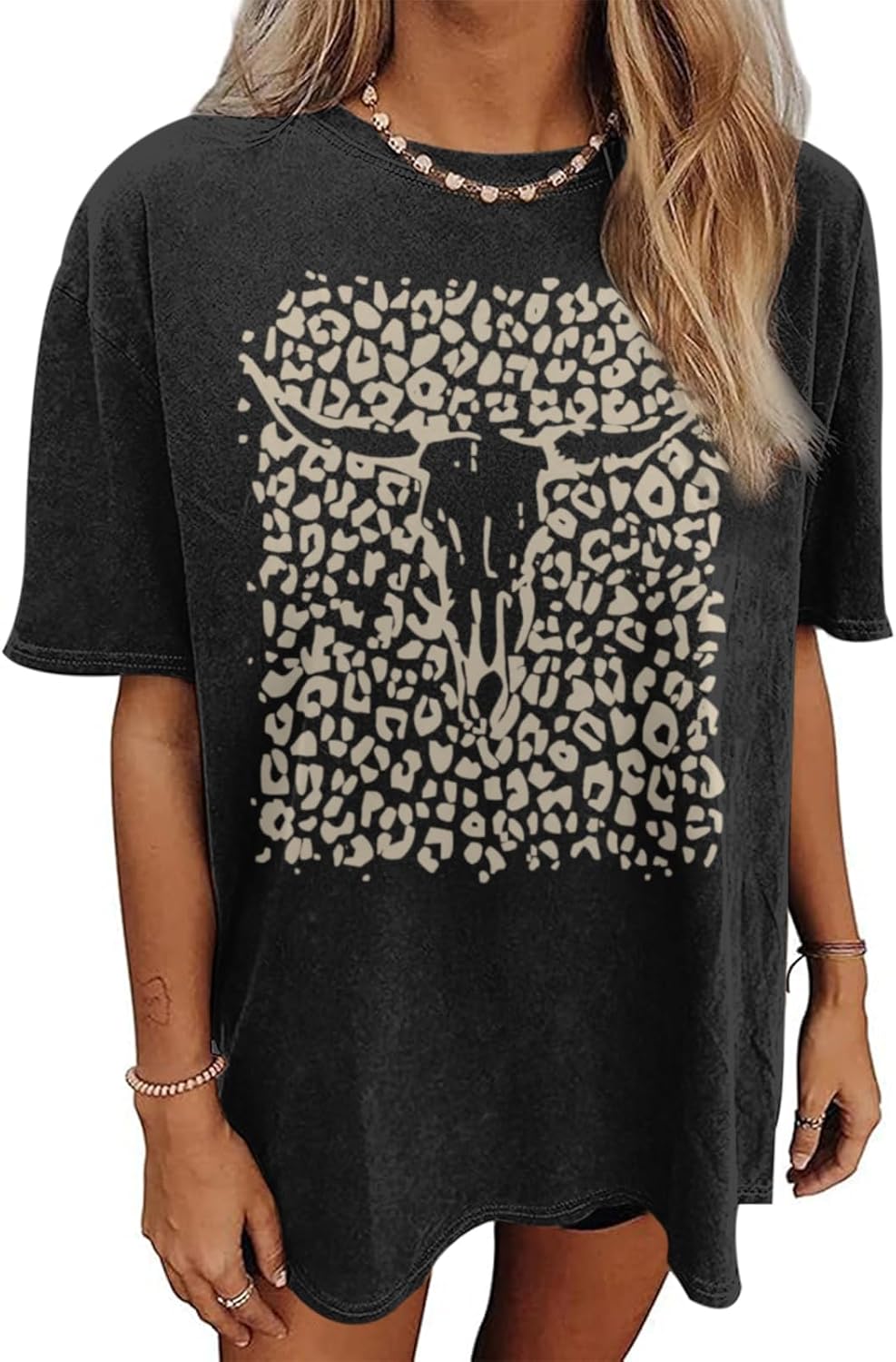 Oversized Wild West Cowboys T-Shirt for Women Vintage Country Music Tee Western Rodeo Graphic Tee Short Sleeve Loose Top - Image 22