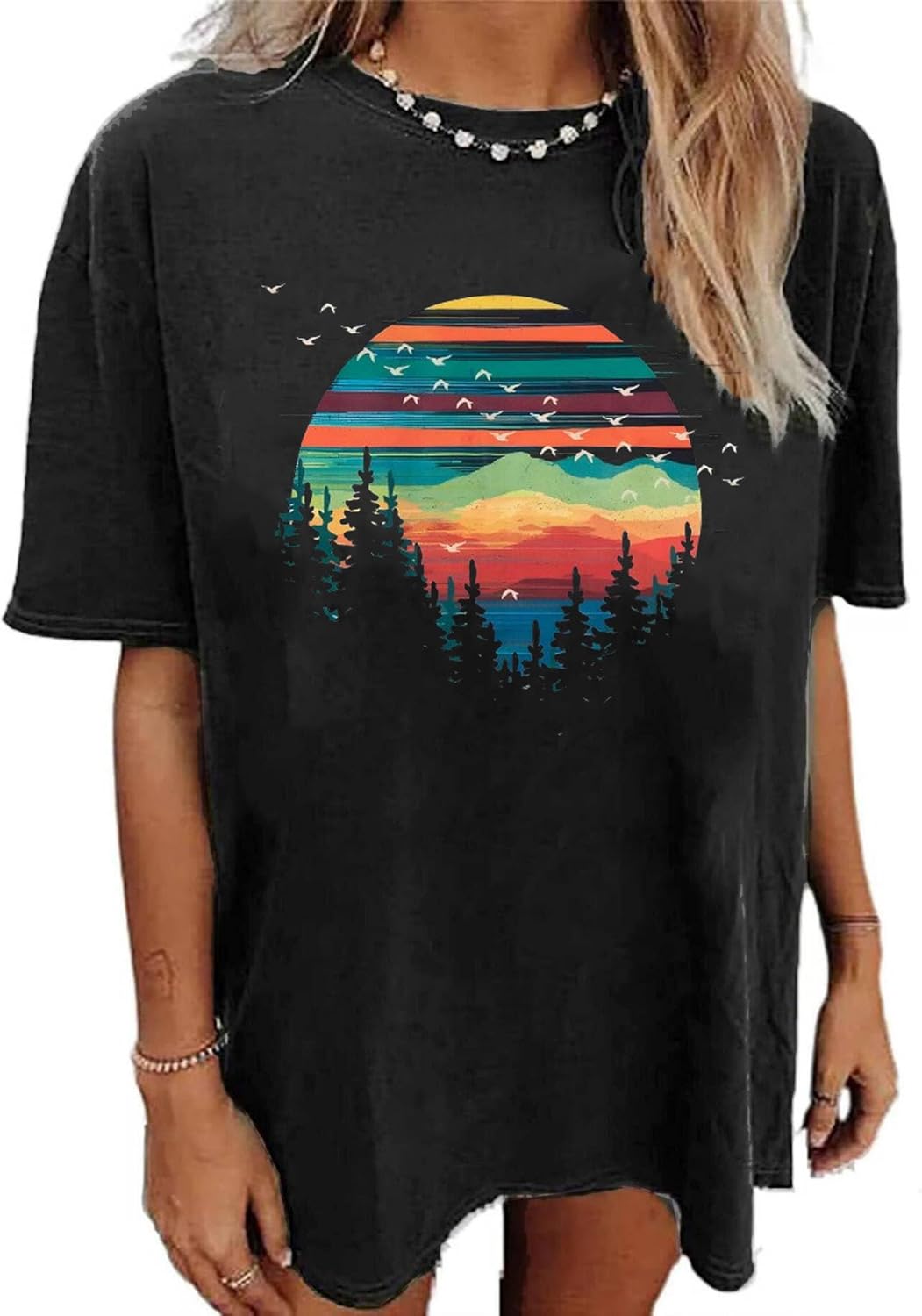 Oversized Wild West Cowboys T-Shirt for Women Vintage Country Music Tee Western Rodeo Graphic Tee Short Sleeve Loose Top - Image 9