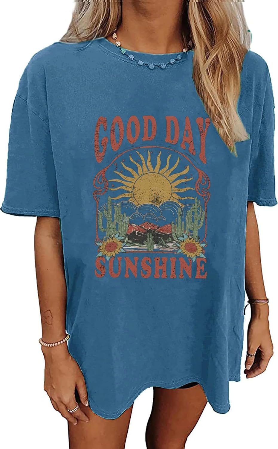 Oversized Wild West Cowboys T-Shirt for Women Vintage Country Music Tee Western Rodeo Graphic Tee Short Sleeve Loose Top - Image 21