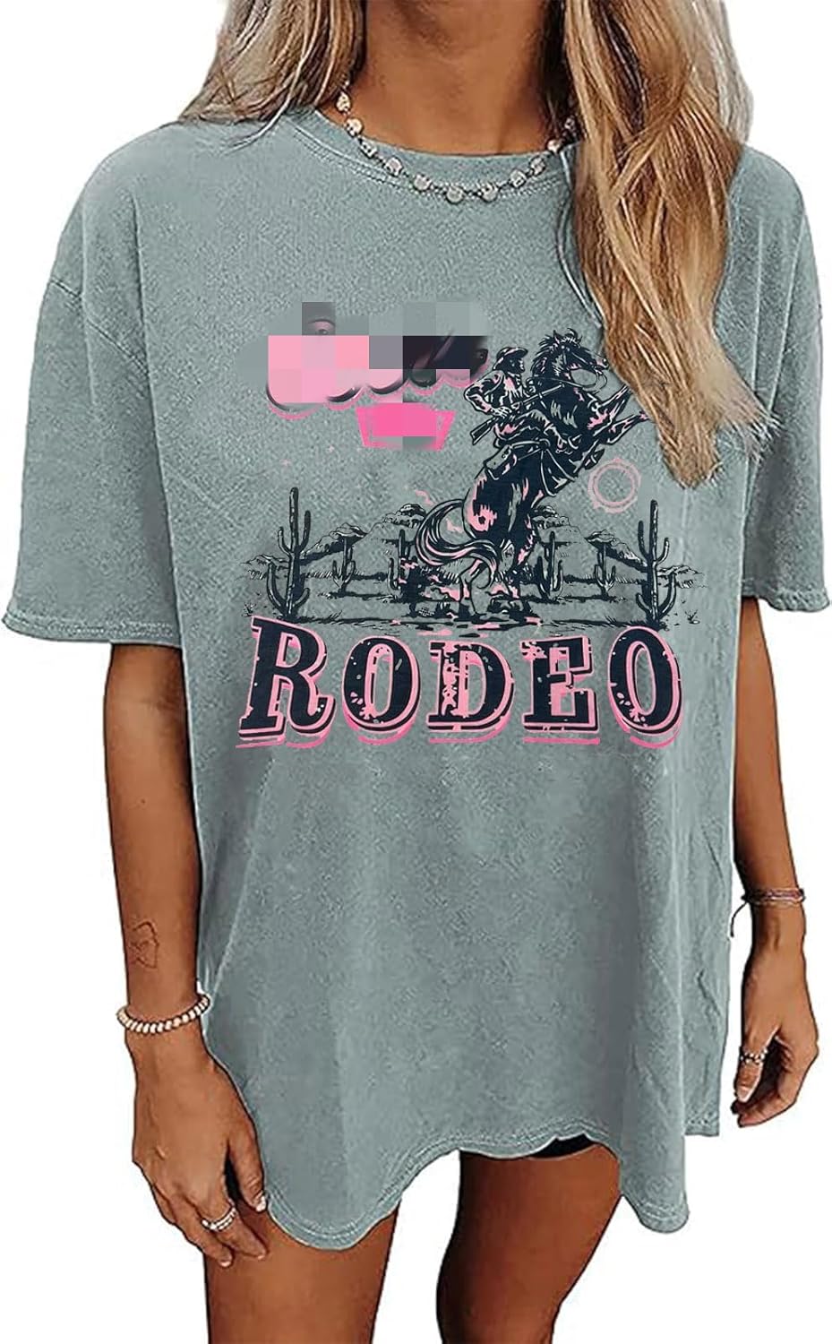 Oversized Wild West Cowboys T-Shirt for Women Vintage Country Music Tee Western Rodeo Graphic Tee Short Sleeve Loose Top - Image 27