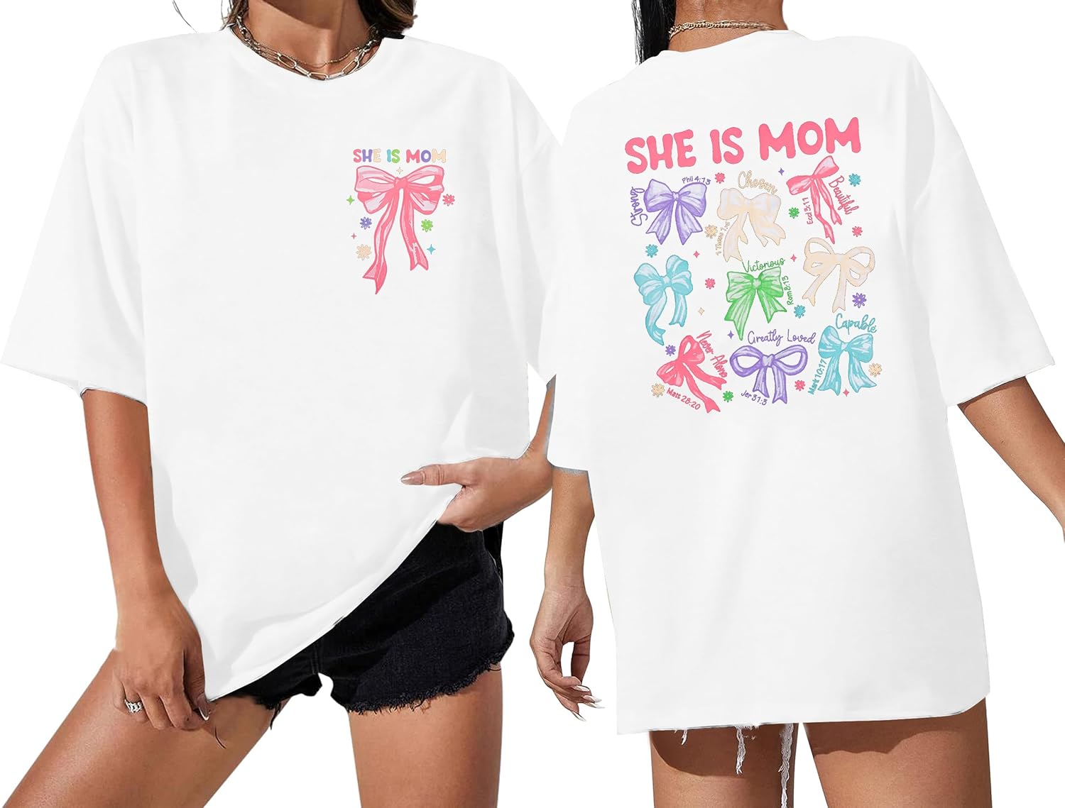 Overstimulated Moms Club Shirt Oversized Mama Shirts Funny Mom Life Graphic Tees Casual Short Sleeve Trendy Tops - Image 9