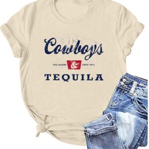 Pairxily Western Cowboy Shirts Vintage Graphic Tees for Women Cowgirl Country Music Concert Tshirts Funny Retro Rodeo Shirt