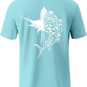 Palmyth Fishing Shirts for Men Short Sleeve Sun Protection T Shirt UPF 50+ Quick Dry Tee