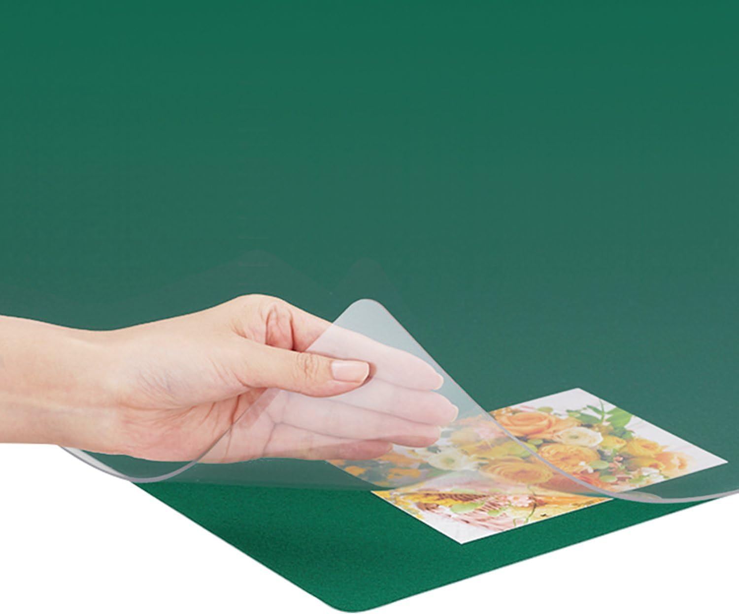 Plus 41-359 Desk Mat, Compatible with Mouse, Single Sided, Non-Transfering, Glossy, Thick, Underlay Included, 40.9 x 28.0 inches (1045 x 715 mm)